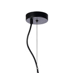 Regent Chatou Round 6 Light Pendant Light - Satin Black / Amber