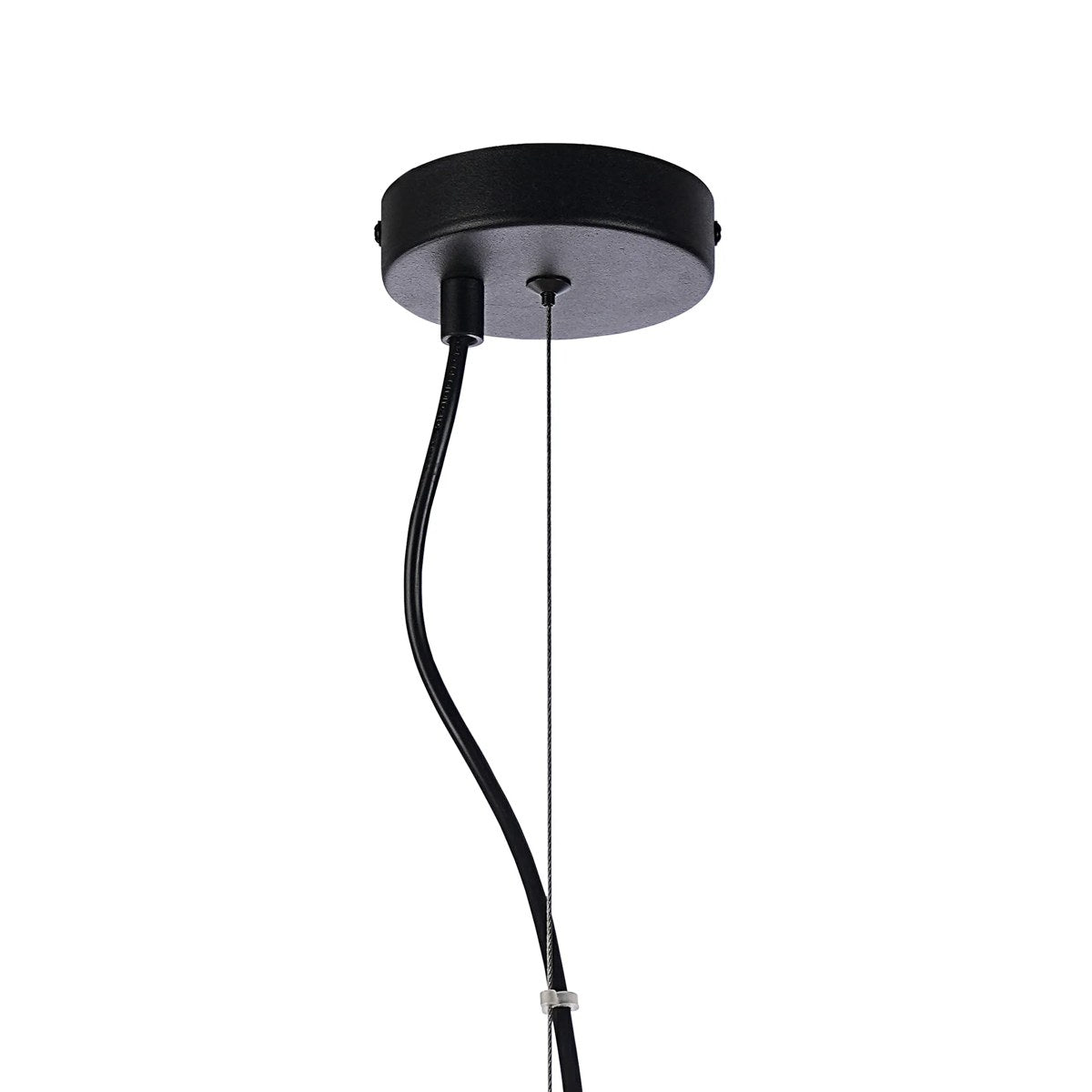 Regent Chatou Round 6 Light Pendant Light - Satin Black / Smoke