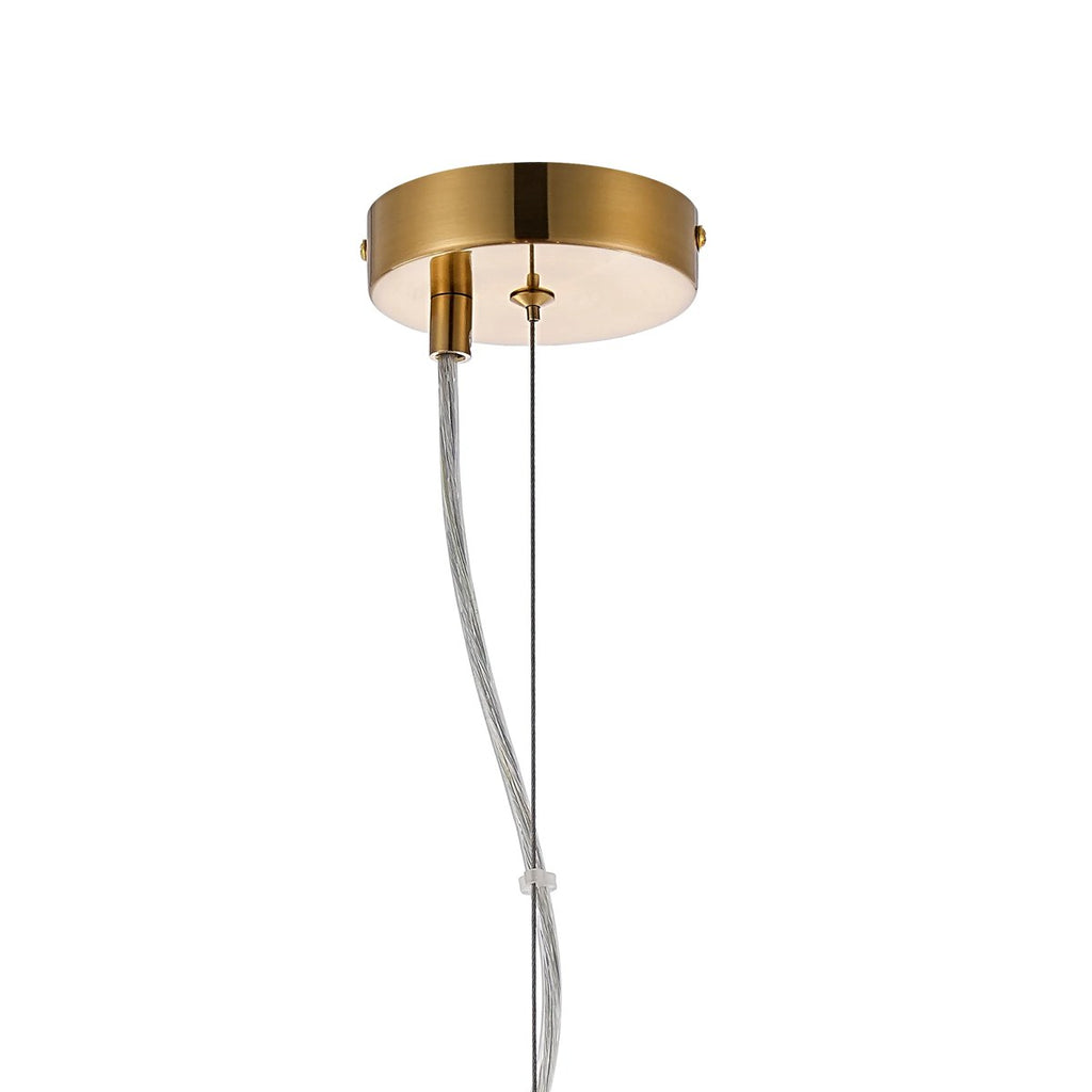 Regent Chatou Round 6 Light Pendant Light - Brass / Amber