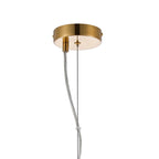 Regent Chatou Round 6 Light Pendant Light - Brass / Amber