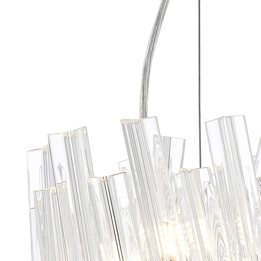 Regent Chatou Round 6 Light Pendant Light - Brass / Clear