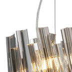Regent Chatou Round 6 Light Pendant Light - Brass / Smoke