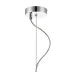 Regent Chatou Round 6 Light Pendant Light - Polished Nickel / Amber