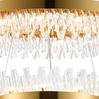 Regent Chatou 2 Tier 60cm + 80cm 42 Light Pendant Light - Brass / Clear