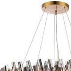 Regent Chatou 2 Tier 60cm + 80cm 42 Light Pendant Light - Brass / Smoke
