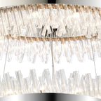 Regent Chatou 3 Tier 60cm + 80cm + 1m 74 Light Pendant Light - Polished Nickel / Clear