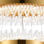 Regent Chatou 4 Tier 84 Light Pendant Light - Brass / Clear