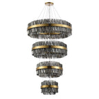 Regent Chatou 4 Tier 84 Light Pendant Light - Brass / Smoke