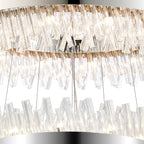 Regent Chatou 4 Tier 84 Light Pendant Light - Polished Nickel / Clear