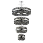 Regent Chatou 4 Tier 84 Light Pendant Light - Polished Nickel / Smoke