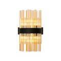 Regent Chatou 6 Light Wall Light - Satin Black / Amber