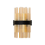 Regent Chatou 6 Light Wall Light - Satin Black / Amber