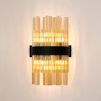 Regent Chatou 6 Light Wall Light - Satin Black / Amber
