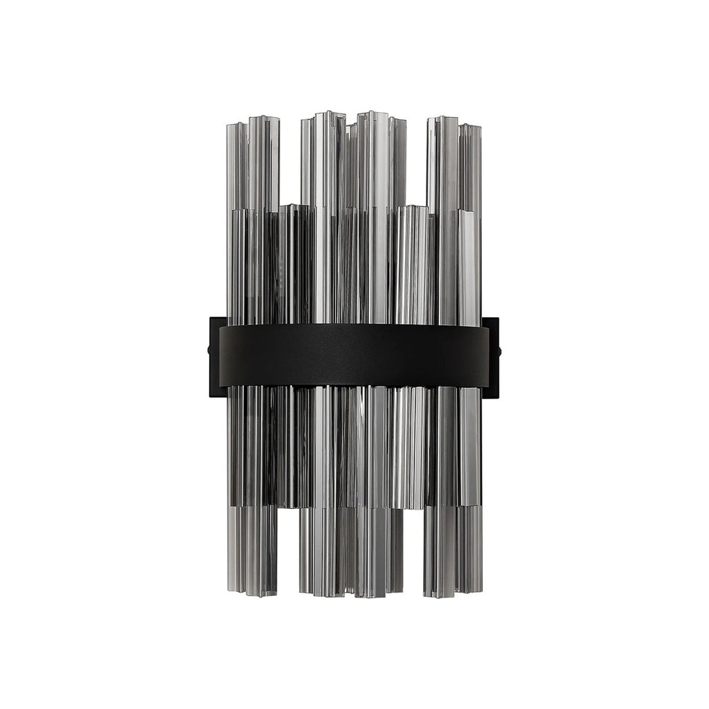 Regent Chatou 6 Light Wall Light - Satin Black / Smoke