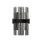 Regent Chatou 6 Light Wall Light - Satin Black / Smoke