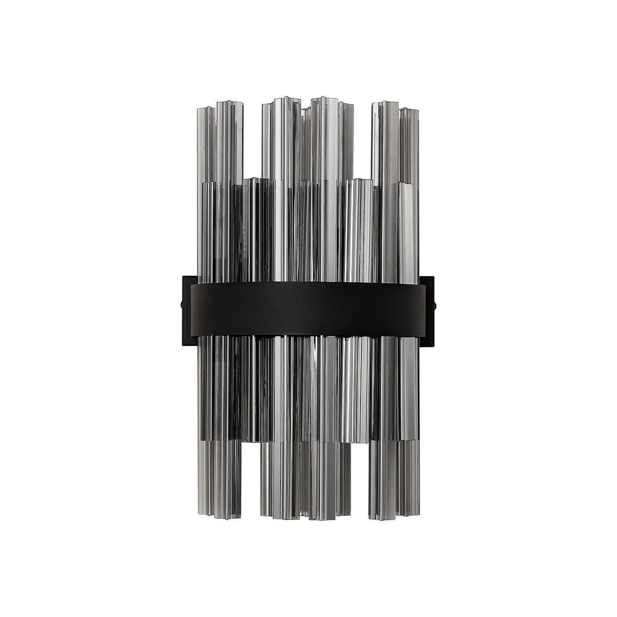 Regent Chatou 6 Light Wall Light - Satin Black / Smoke