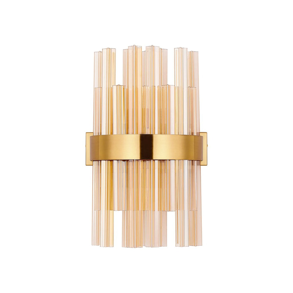 Regent Chatou 6 Light Wall Light - Brass / Amber