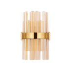 Regent Chatou 6 Light Wall Light - Brass / Amber