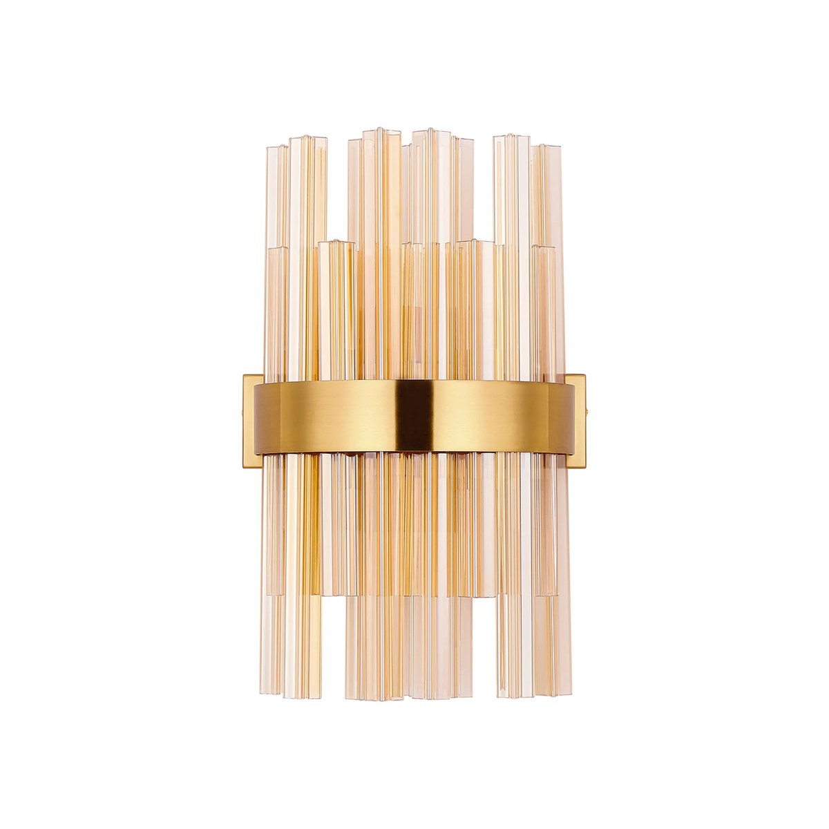 Regent Chatou 6 Light Wall Light - Brass / Amber