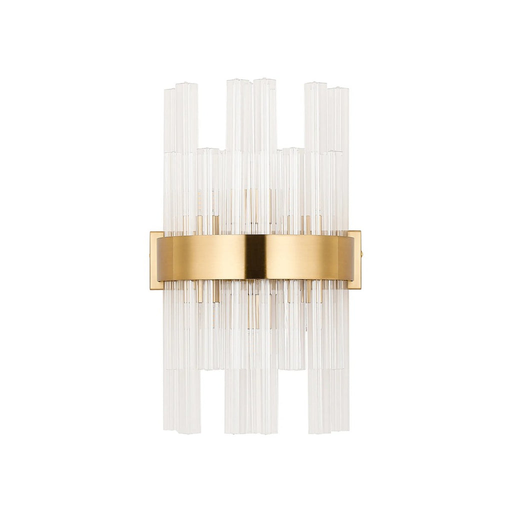 Regent Chatou 6 Light Wall Light - Brass / Clear
