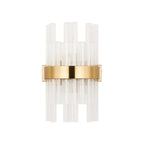 Regent Chatou 6 Light Wall Light - Brass / Clear