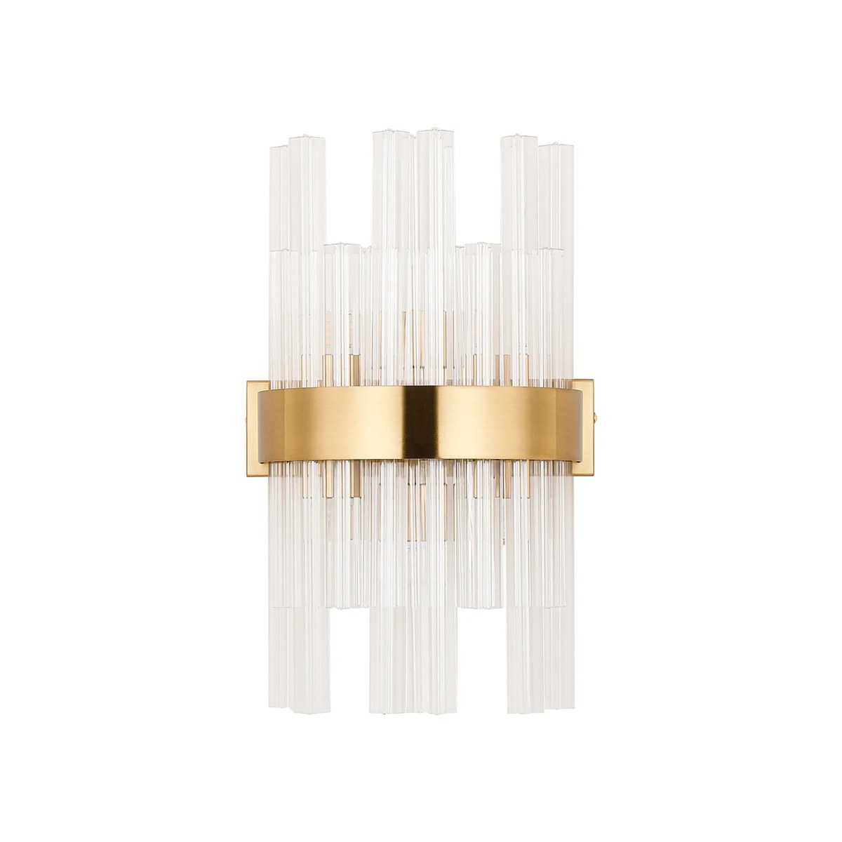 Regent Chatou 6 Light Wall Light - Brass / Clear