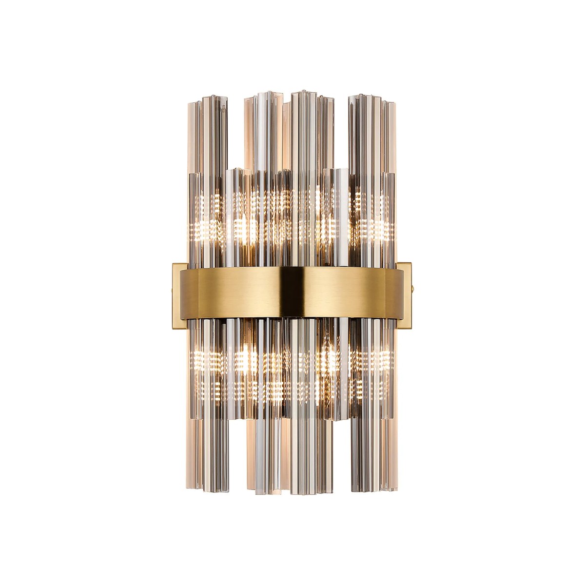 Regent Chatou 6 Light Wall Light - Brass / Smoke