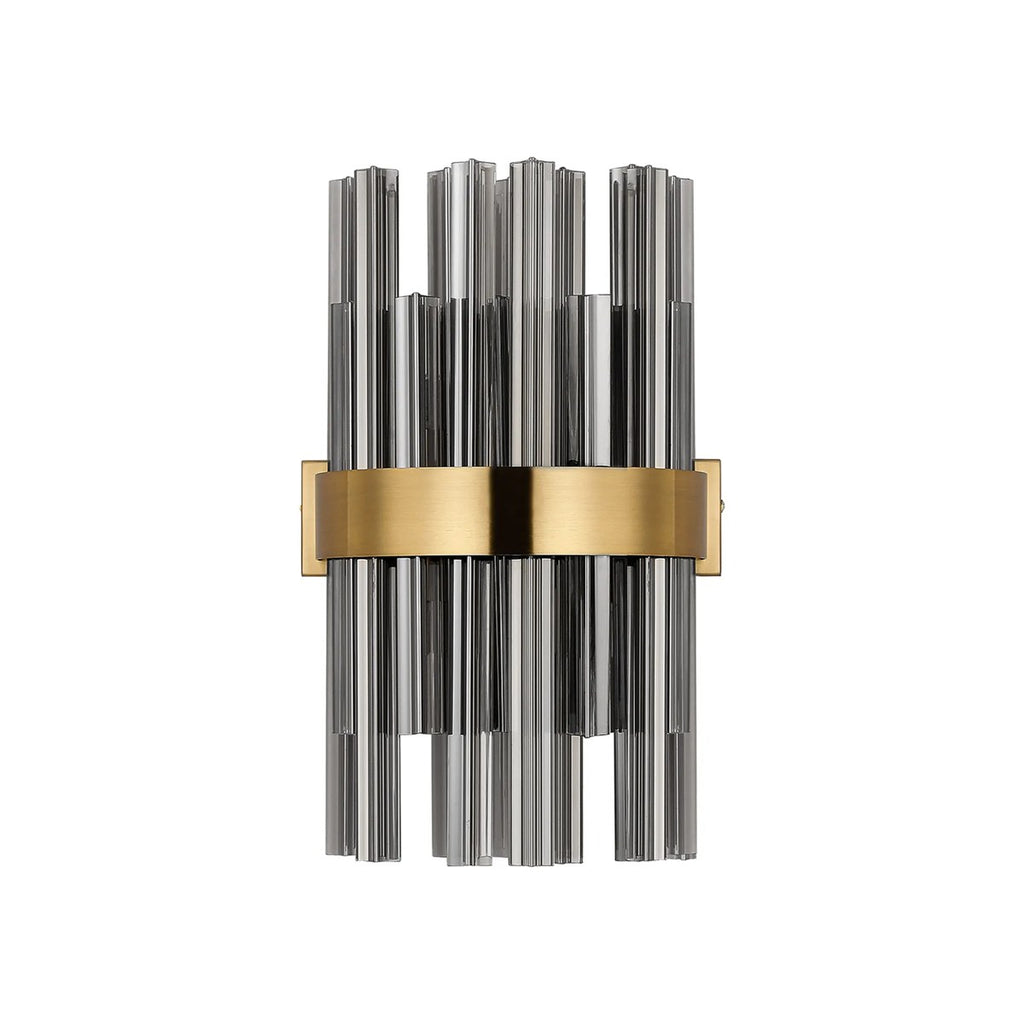 Regent Chatou 6 Light Wall Light - Brass / Smoke