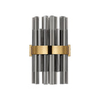 Regent Chatou 6 Light Wall Light - Brass / Smoke