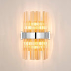 Regent Chatou 6 Light Wall Light - Polished Nickel / Amber