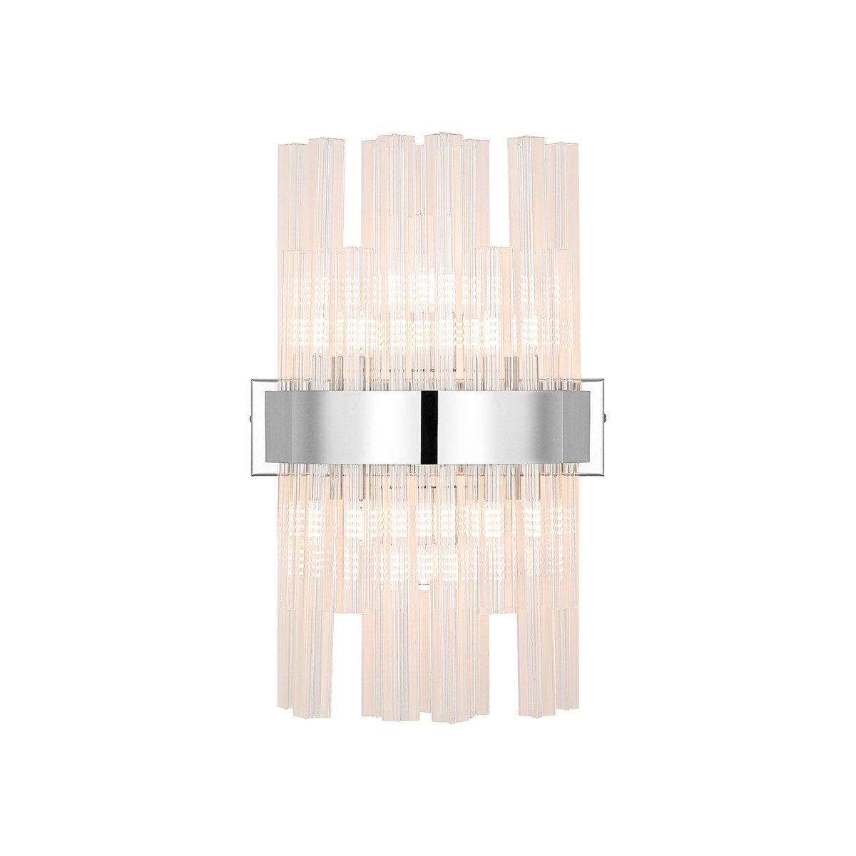 Regent Chatou 6 Light Wall Light - Polished Nickel / Clear
