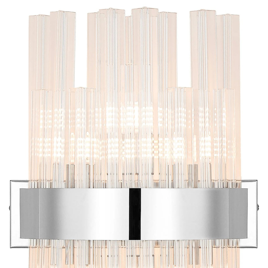 Regent Chatou 6 Light Wall Light - Polished Nickel / Clear