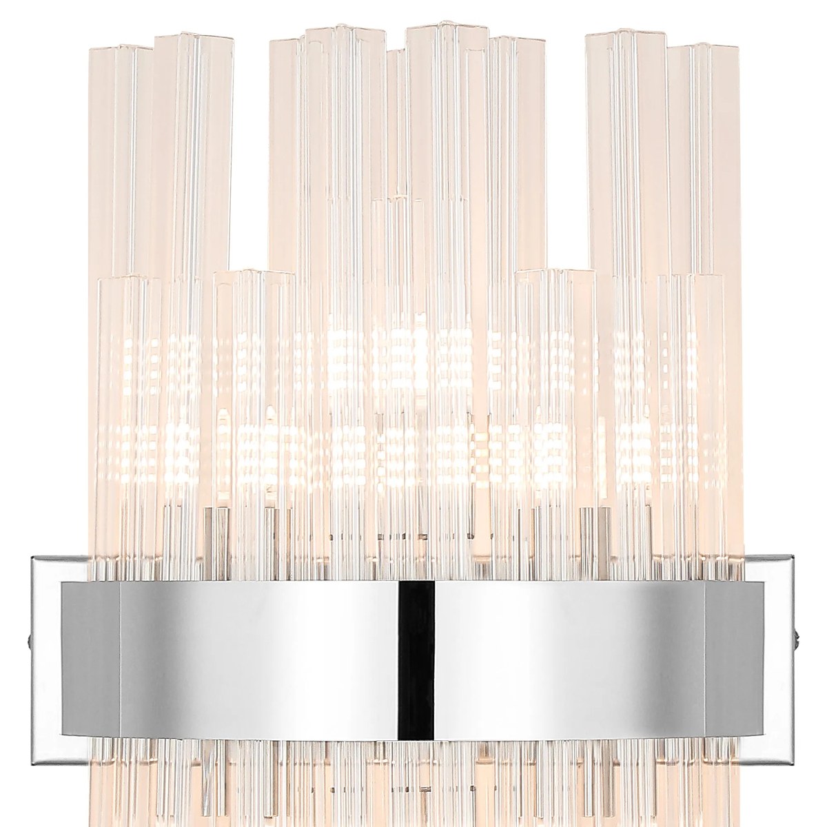Regent Chatou 6 Light Wall Light - Polished Nickel / Clear