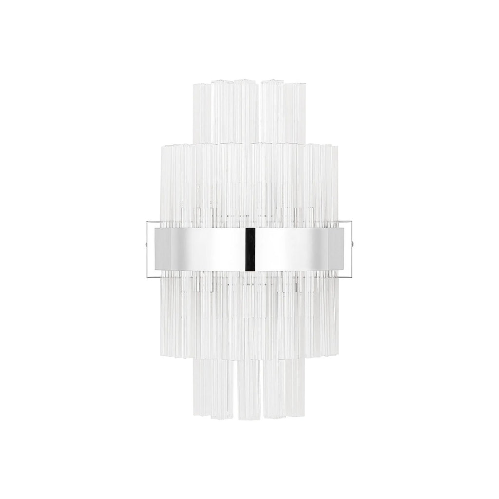 Regent Chatou 6 Light Wall Light - Polished Nickel / Clear