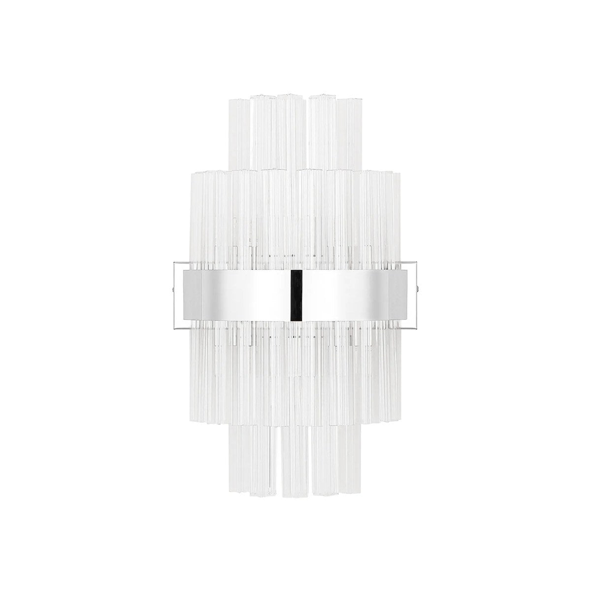 Regent Chatou 6 Light Wall Light - Polished Nickel / Clear