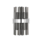 Regent Chatou 6 Light Wall Light - Polished Nickel / Smoke