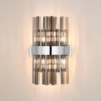Regent Chatou 6 Light Wall Light - Polished Nickel / Smoke