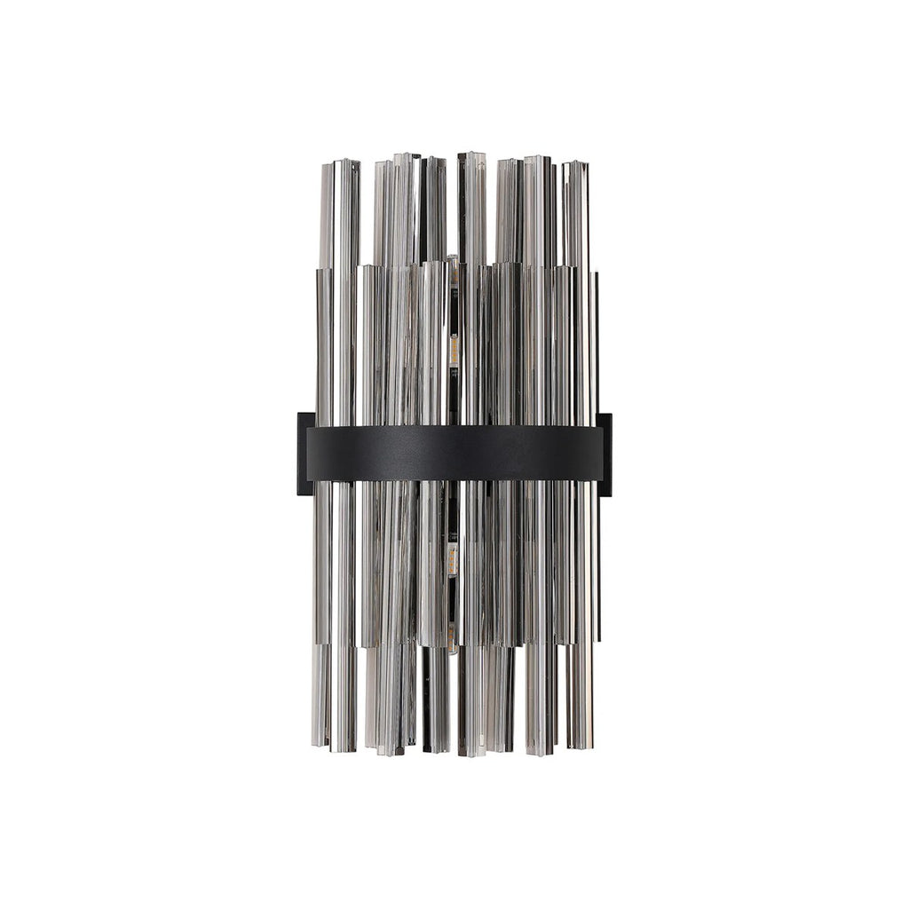 Regent Chatou 8 Light Wall Light - Satin Black / Smoke