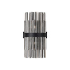 Regent Chatou 8 Light Wall Light - Satin Black / Smoke