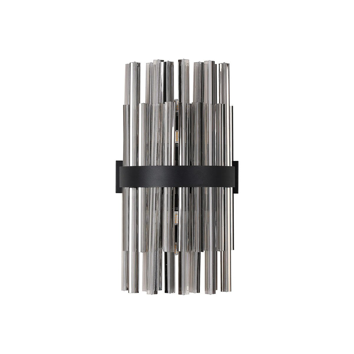 Regent Chatou 8 Light Wall Light - Satin Black / Smoke