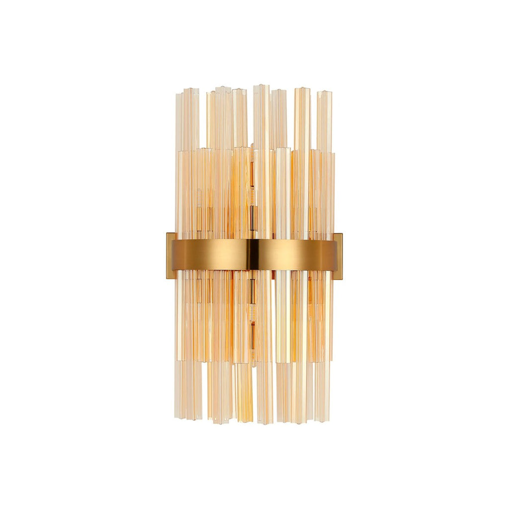 Regent Chatou 8 Light Wall Light - Brass / Amber