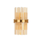 Regent Chatou 8 Light Wall Light - Brass / Amber