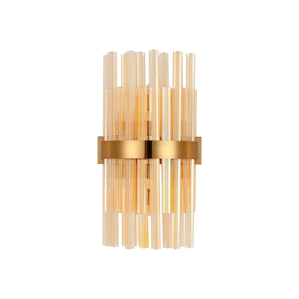Regent Chatou 8 Light Wall Light - Brass / Amber