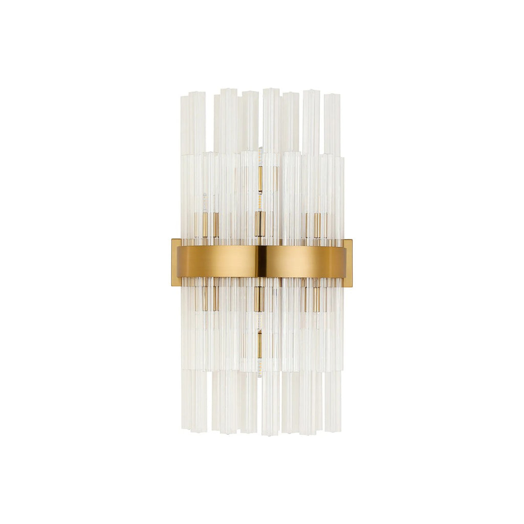 Regent Chatou 8 Light Wall Light - Brass / Clear