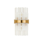 Regent Chatou 8 Light Wall Light - Brass / Clear