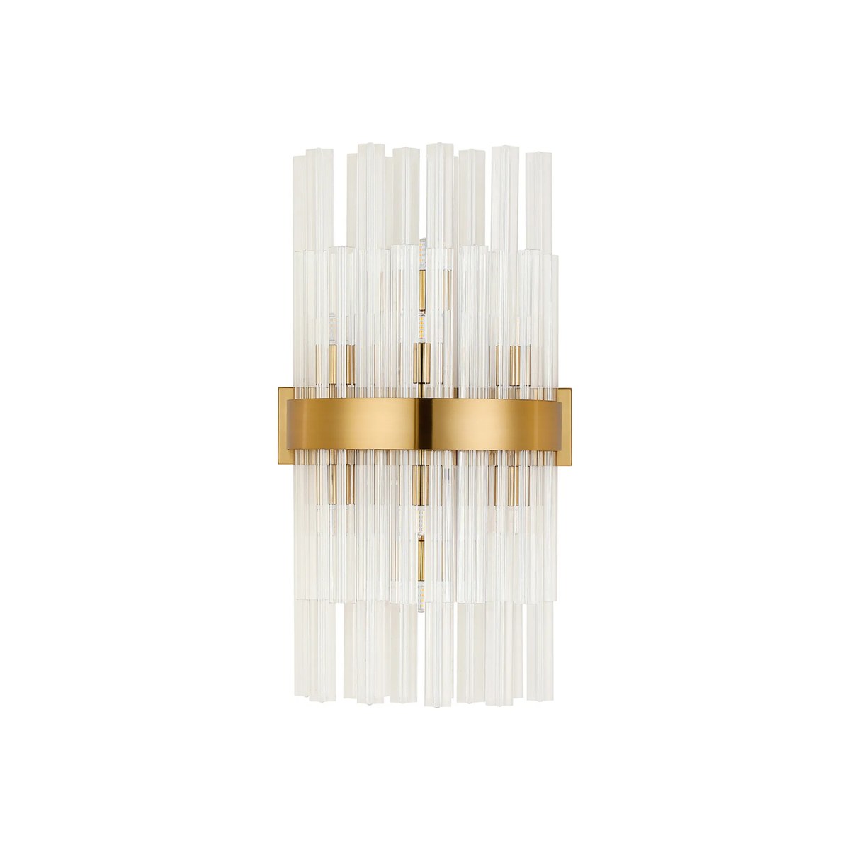 Regent Chatou 8 Light Wall Light - Brass / Clear