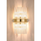 Regent Chatou 8 Light Wall Light - Brass / Clear