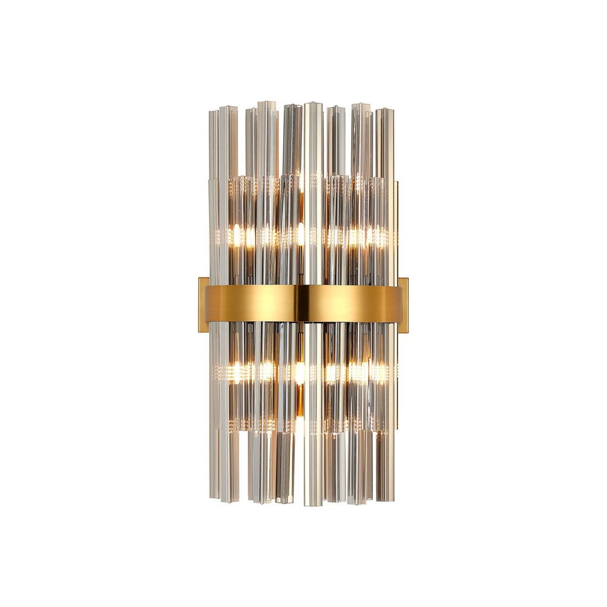 Regent Chatou 8 Light Wall Light - Brass / Smoke