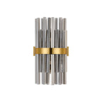 Regent Chatou 8 Light Wall Light - Brass / Smoke