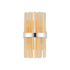 Regent Chatou 8 Light Wall Light - Polished Nickel / Amber